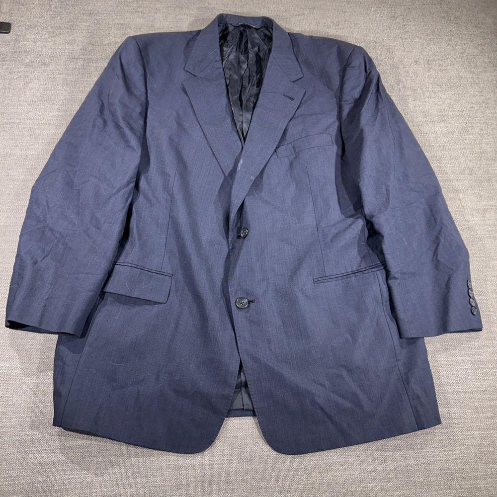 Burberrys Blazer Mens Navy Blue Good Super 100s Wool Vintage Sport Coat